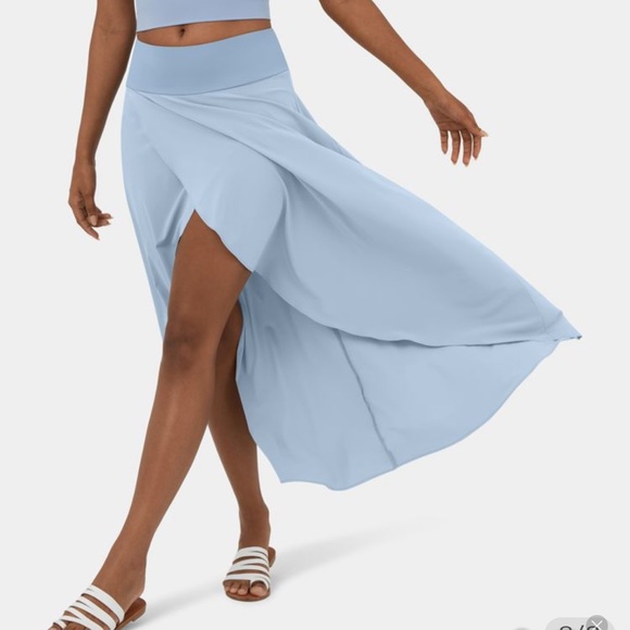 HALARA Dresses & Skirts - Breezeful™ High Waisted High Low Ruffle 2-in-1 Quick Dry Casual Maxi Skirt
